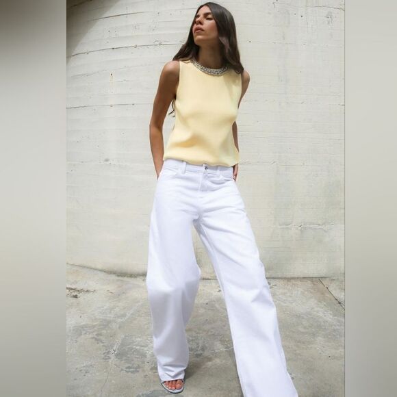 ZARA JEWEL PLAIN KNIT TOP - Picture 4 of 10